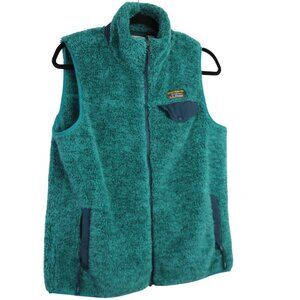 L.L. Bean Women's Turquoise Fleece Hi-Pile Vest Size Medium